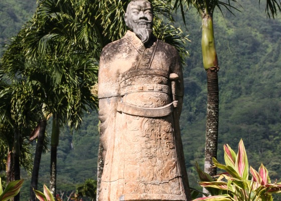 Kahn statue, Oahu, Hawaii, Chinese cemetary